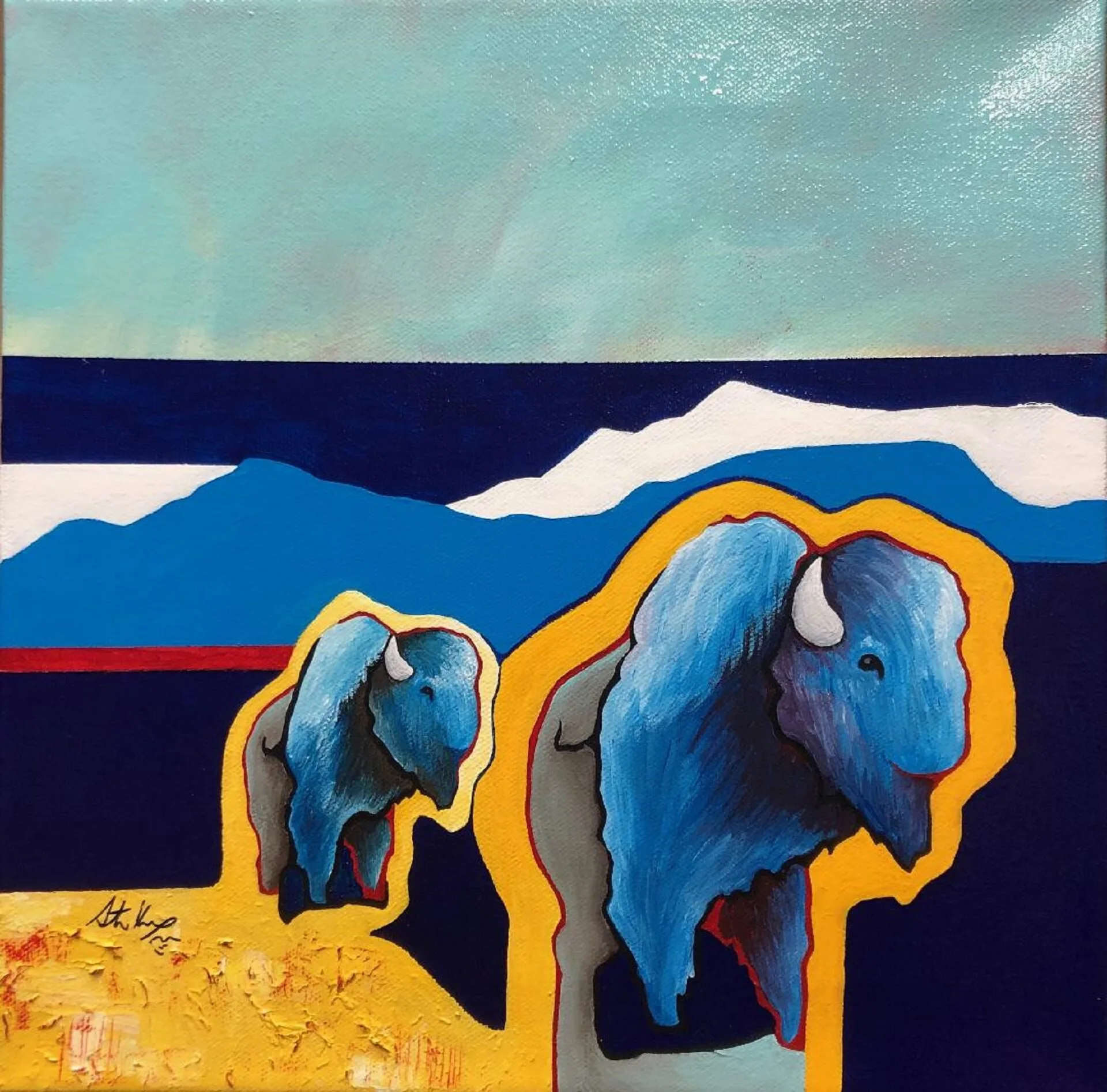 Roaming the Rockies, original painting by Wyoming fine artist Steve Knox