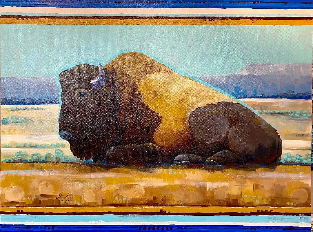 Iconic Throne, original painting by Wyoming fine artist Steve Knox