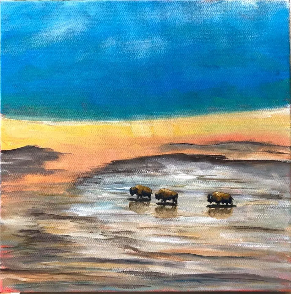 Wandering Through the Grand, original painting by Wyoming fine artist Steve Knox