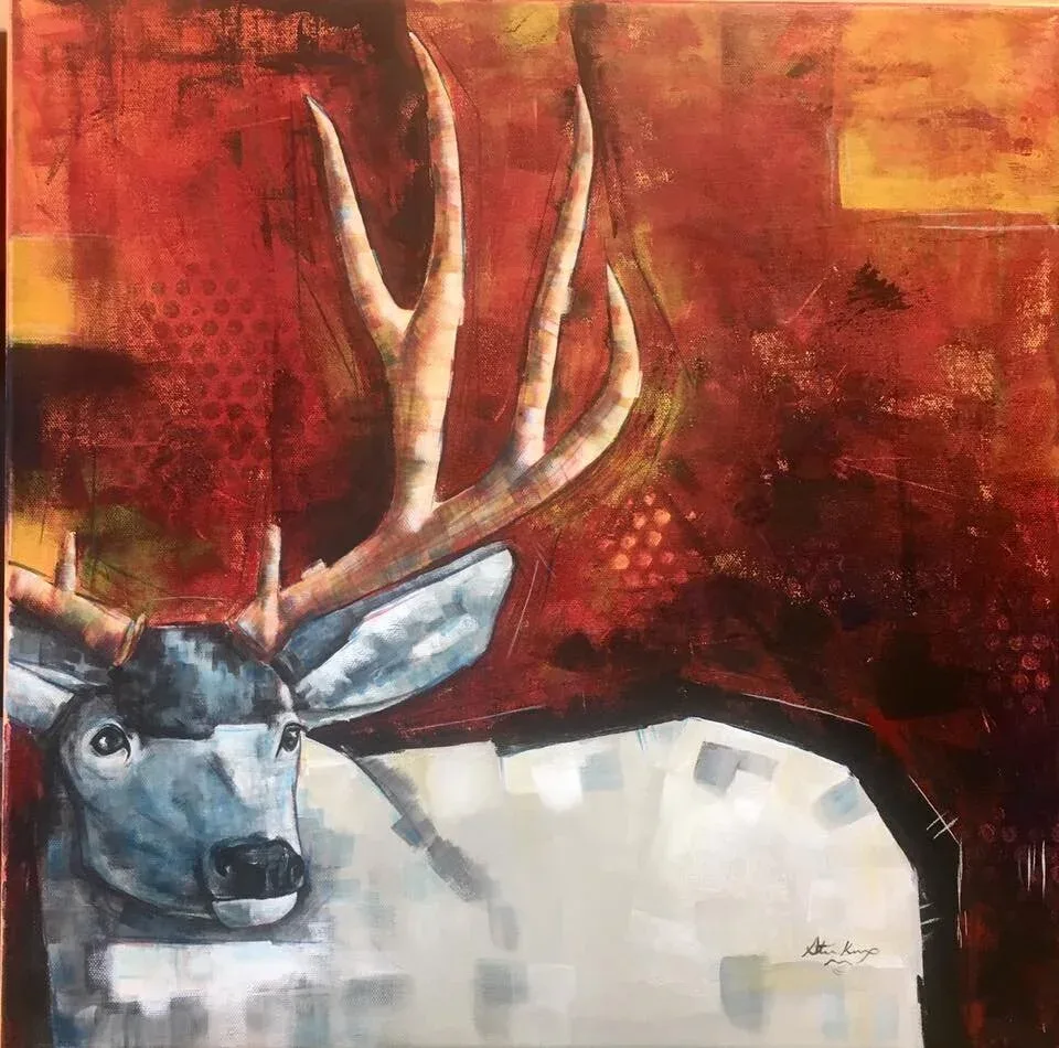 Grey Ghost, original painting by Wyoming fine artist Steve Knox