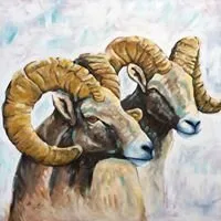 Twin Curls, original painting by Wyoming fine artist Steve Knox