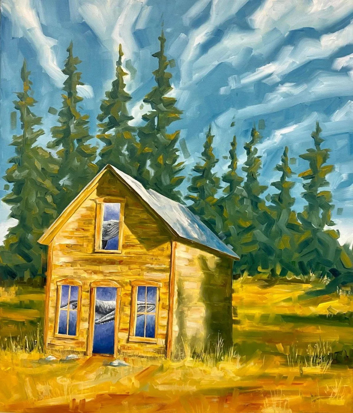 The Whale House, original painting by Wyoming fine artist Steve Knox