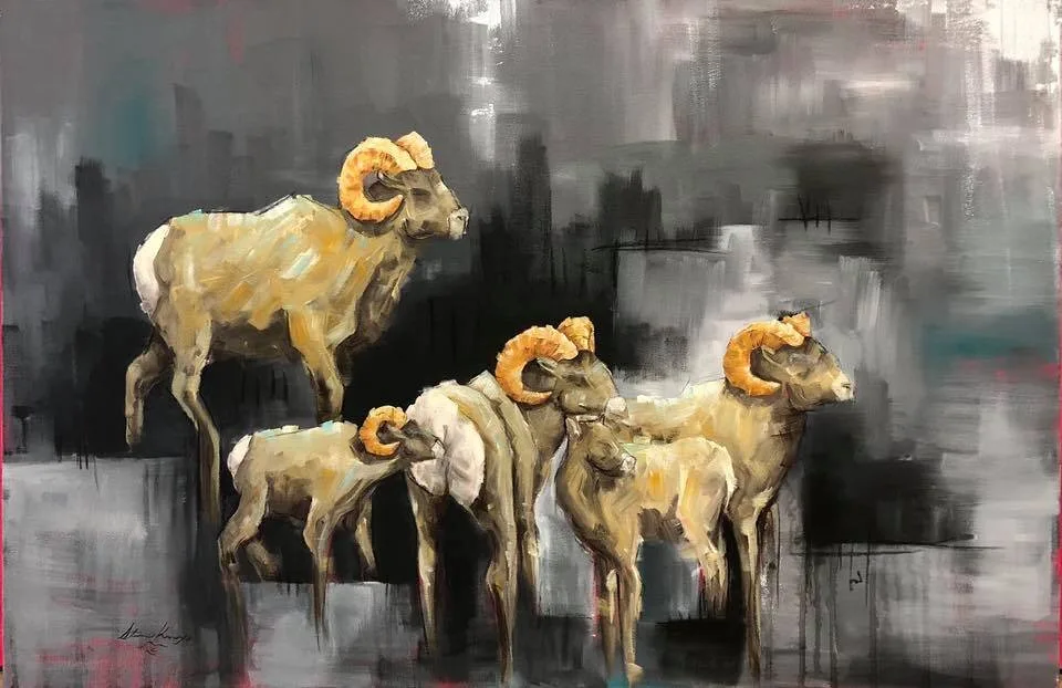 Those Curls, original painting by Wyoming fine artist Steve Knox