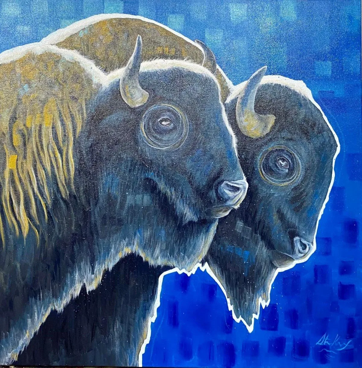 With You, original painting by Wyoming fine artist Steve Knox