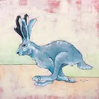 Speed Of the Jackalope, original painting by Wyoming fine artist Steve Knox