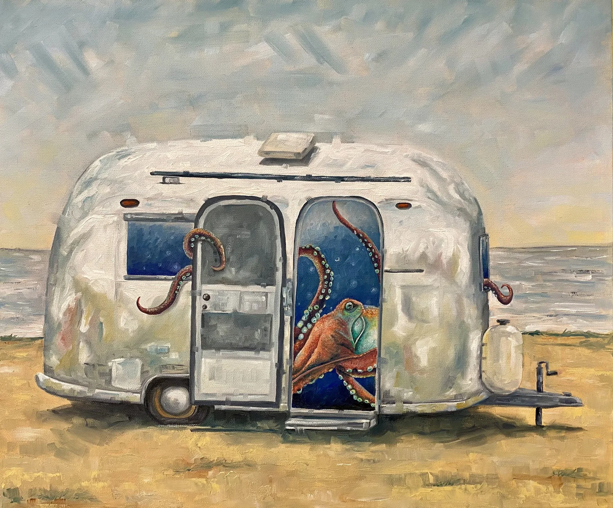Air Stream Of Consciousness, original painting by Wyoming fine artist Steve Knox