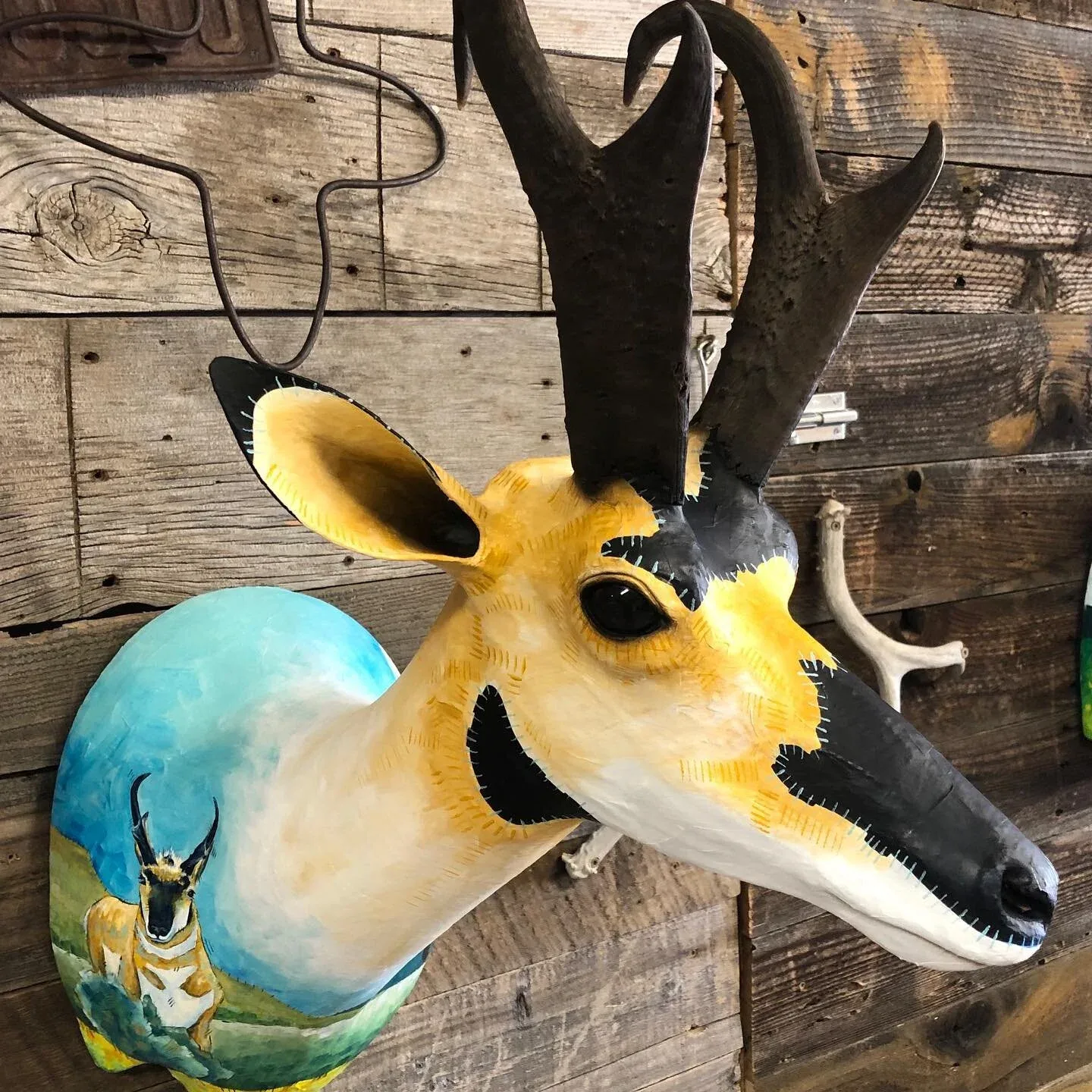 Taxidermy Mash Up I, original painting by Wyoming fine artist Steve Knox